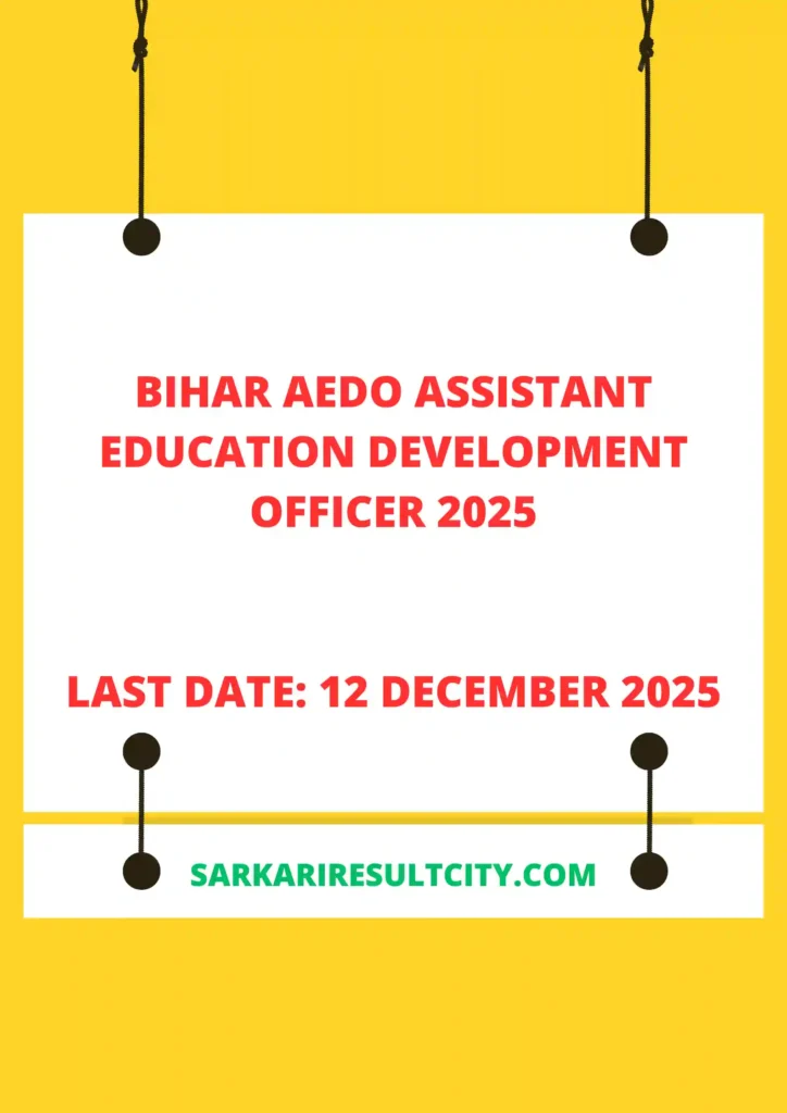 Bihar Education Development Officer AEDO